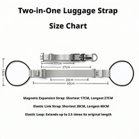 Ensemble de sangles de bagages magnétiques souples de qualité supérieure à double usage avec bungee extensible, design léger et portable avec fermeture sécurisée