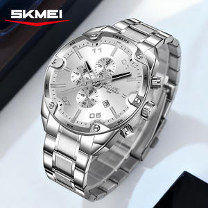 Montre-bracelet en gros, nouveau design, montres pour hommes, logo personnalisé OEM, étanche 3 ATM, grand cadran, chronographe, montre à quartz personnalisée - Product Image 3