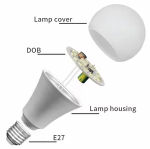 LED Lamp Bulb Factory Directly 3W 5W 7W LED Household Light Bulbs With E27/B22 Lamp Holders For Home Office Warehouse