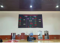 Grand tableau de score de basket-ball LED fixe mural, étanche, pour stade extérieur, affichage électronique des scores avec chronomètre de tir