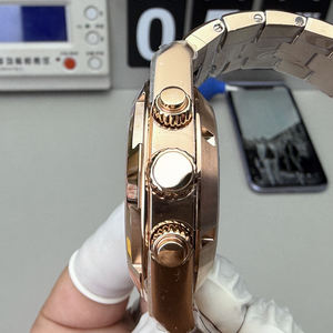 Orologio Meccanico da <span class=keywords><strong>Uomo</strong></span> di Lusso VC5500, Qualità Premium, <span class=keywords><strong>Oro</strong></span> Rosa 18k, Quadrante Verde, Super Luminoso, Cronografo Flyback - Product Image 4