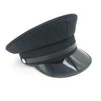 Visière noire chapeau d'aviateur uniforme porter une casquette à visière personnalisée casquette de capitaine de mer de haute qualité casquette de pilote de compagnie aérienne d'affaires