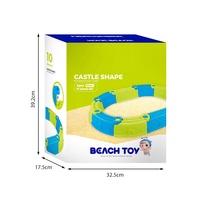10PCS Beach Sand Toys Set avec Château Moules Pelle Seau pour Enfants En Plein Air Sandbox Play Builds Forme Ronde et Ovale