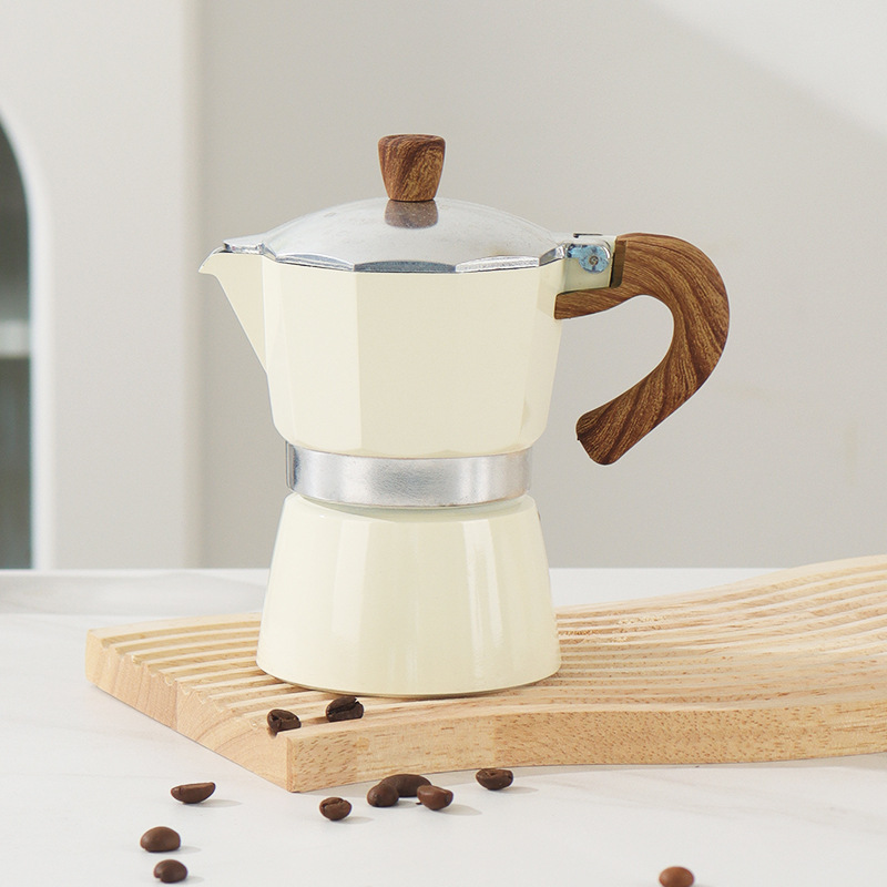 Single valve moka pot white
