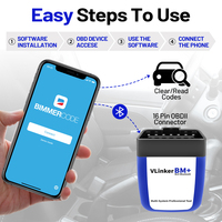 Herramienta de Diagnóstico OBD2 Vgate VLinker 2026 BM+ BT 4.0 BIMMERCODE para IOS y Android