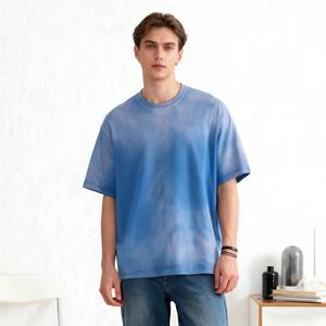 Camiseta TKAN616D de Algodón 100%, Talla Grande, Holgada, con Estampado Vintage Deslavado al Ácido, Tejido de Punto de Alta Calidad, Proveedor Destacado - Product Image 2