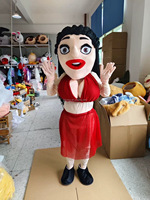 Disfraz de Mascota de Mujer Gorda y Sexy con Pelo Rizado Personalizable de Alta Calidad de Funtoys, Traje de Dama Elegante para Eventos