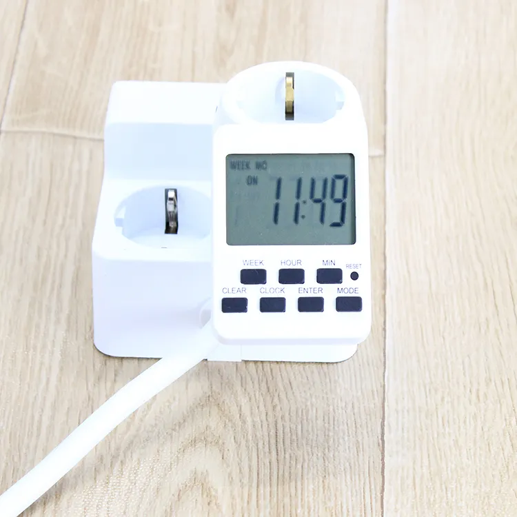 Digital Big LCD Display Inteligente Temporizador Programável Elétrico Smart Timer Plug Outlet