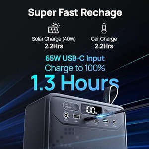 Estación de Energía Solar Portátil de 100W 28000mAh R100 para Acampar, Autos, Uso en Emergencias al Aire Libre - Product Image 1
