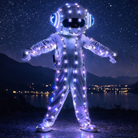 Nouveau Costume de Cosplay Robot Poupée Rechargeable avec Vêtements Lumineux LED, Casque Audio et Échasses pour Adultes, Spectacles de Danse Scénique et Fêtes