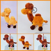 Porte-clés en peluche chameau UYEAH 15 cm, super doux, en coton, petit animal en peluche, jouet personnalisé