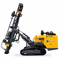 Foreuse rotative portative sur chenilles à moteur diesel, composants de moteur, boîte de vitesses et pompe, pour le forage de minerai et le forage de trous profonds de 21 m, pour l'exploitation agricole