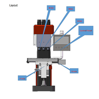 Machine CNC à 3 broches de personnalisation 1 #   Tapotement 2 #   Forage 3 #   Machine de fraisage et de perçage CNC multifonctionnelle