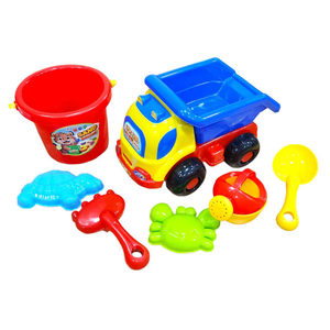 Kids <b>Beach</b> Dump Truck Toy Set with Bucket Watering Can and Sand Molds Mesh Packed - Product Image 2