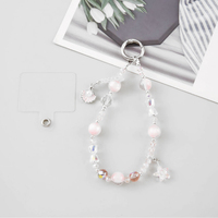Pendentif de téléphone portable élégant et durable en forme d'étoile, style bracelet, accessoire de suspension pour coque de téléphone ou bagage, chaîne en plastique et céramique, porte-clés
