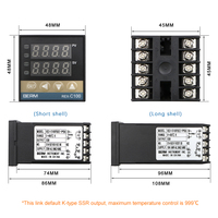 Thermostat numérique PID BERM REX-C100 + relais SSR 40DA + thermocouple K + dissipateur thermique, garantie 1 an, Shenzhen