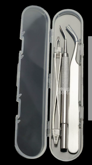 Coffret 3 pièces-boîte en plastique argent
