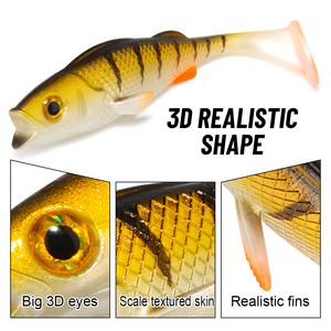 Spinpoler vigor perca de señuelo de pesca 7cm 11cm 14cm Shad UV activa japonesa arte de peces de goma Swimbait para el bajo <span class=keywords><strong>Pike</strong></span> Zander - Product Image 5