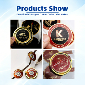 Boîte alimentaire personnalisée en carton texturé, durable, holographique, imperméable, résistante à l'huile, avec impression dorée et gaufrage, pour <span class=keywords><strong>caviar</strong></span> congelé - Product Image 2