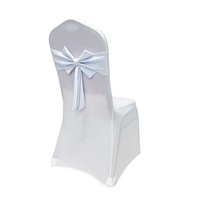 Housse de chaise universelle, nœuds et rubans pour mariage