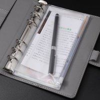 Pochettes pour classeur A5 A6 A7, 6 trous, enveloppes budgétaires pour argent, organiseur de portefeuille sans fermeture éclair, pochettes latérales en PVC scintillant