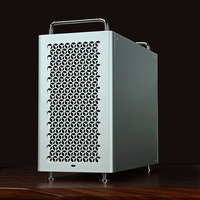 Boîtier PC B2 PRO Mini ITX en alliage d'aluminium, tour moyenne, en stock, avec baies pour lecteur CD et disques durs, ports USB avant, pour le gaming et les fans.