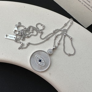 Collar de Plata de Ley S925, Artesanía Italiana, Diseño Vintage de Croissant, Fácil de Combinar, Colgantes de Moda Sencillos - Product Image 5