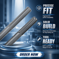 Burin plat SDS MAX de 18 mm à pointe aiguisée 40Cr, longueur totale de 280 mm, pour marteau perforateur électrique et perçage de maçonnerie