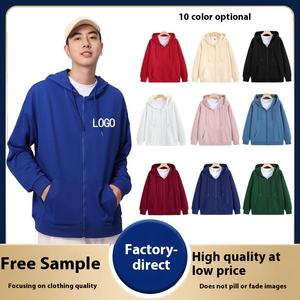 Custom Outono Trabalho Roupas Grupo Edifício Cardigan Com Capuz com Zíper Fino Empresa Logo Anunciou Padrão Sólido Camisa - Product Image 5