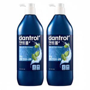 Shampoo Rinfrescante al Mentolo e Menta Piperita Dantrol in Offerta, 820ml, Confezione da 2, Prodotto Liquido per la Cura dei Capelli - Product Image 1