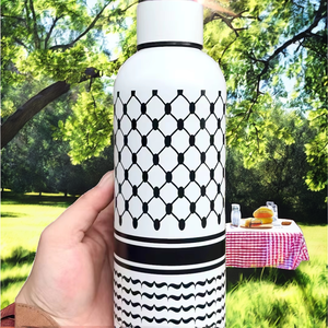 Vente en gros Palestine Keffiyeh Bouteille d'eau en acier inoxydable double paroi petite <span class=keywords><strong>bouche</strong></span> aérateur de boisson pour sports de plein air pour cadeaux de bienvenue - Product Image 3
