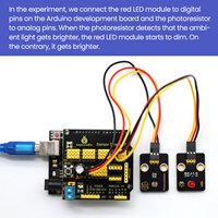 Módulos Electrónicos Multicolores Keyestudio Compatibles con Bloques de Construcción para Programación y Codificación, Mini Módulo LED para Arduino