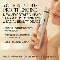 Appareil de tonification faciale 3D breveté à tête rotative, sculpteur de visage de précision à double zone, rouleau de contouring de la mâchoire en acier doux pour la peau