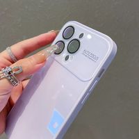 Coque de protection pour appareil photo Makaron Color Crystal Large pour iPhone 16 15 14 13 Pro Max Plus, coque arrière rigide brillante Candy
