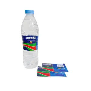 사용자 정의 로고 인쇄 플라스틱 500ml PVC/PET 음료 열 수축 슬리브 라벨 식품 사용을위한 물병 라벨