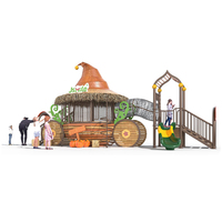 Ensemble de jeux d'extérieur pour maternelle en bois et plastique, équipement d'escalade, de ramassage et d'équilibre, thème Voyage Magique
