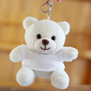 Vente en gros de porte-clés en peluche en forme d'ours en peluche personnalisé de 12 cm avec logo promotionnel, rembourrage en coton PP - Cadeau anti-stress - Product Image 5