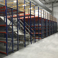 Système de rayonnage industriel robuste en acier Q235B, plateforme de stockage surélevée modulaire pour entrepôt
