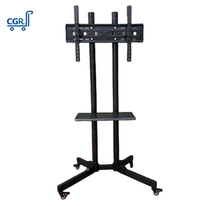 Support TV mobile universel moderne robuste à 2 niveaux pour téléviseurs de 32 à 70 pouces, chariot de sol réglable en hauteur - Product Image 1