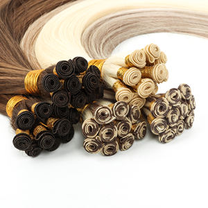 Extensiones De Cabello Humano Europeo Trama Atada A Mano De Un Solo Donante Doble Extracción 100g Al Por Mayor - Product Image 2