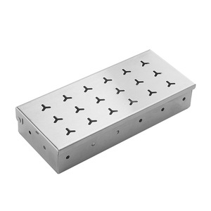 Boîte à fumer en acier inoxydable pour <span class=keywords><strong>barbecue</strong></span>, design à charnières, boîte à copeaux de bois pour grillades et cuisson en plein air - Product Image 5