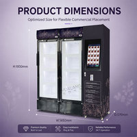 Distributeur automatique de fleurs fraîches à performance stable avec accepteur de pièces, 24h/24, 8 portes, Blumenautomaten