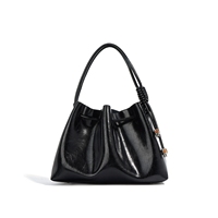 Sacs à main vintage de luxe en cuir véritable avec cordon de serrage, sacs fourre-tout avec diamants, imperméables, pour femmes