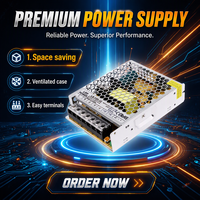 SMPS Schaltnetzteil für LED-Streifen 12V/24V 100W Aluminium Hoher Wirkungsgrad 88% 85-264V AC-Eingang <80MV Rippel