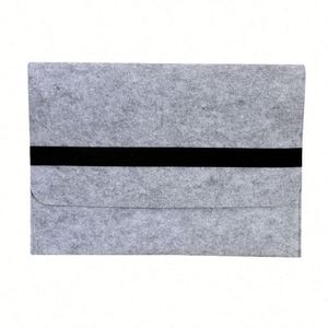 Funda de Fieltro Suave para Portátil con Logotipo Personalizado, Cierre Elástico, Organizador de Oficina Ligero para Kits de Bienvenida para Empleados - Product Image 4
