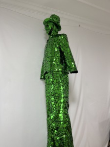 Zancos Verdes con Espejo para Escenario, Halloween, Pascua, Fiestas de Bar, Baile, <span class=keywords><strong>Flamenco</strong></span> Personalizables - Product Image 2