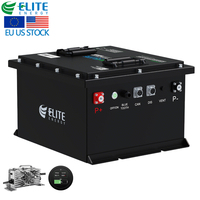 Batterie au lithium pour voiturette de golf 36V 48V 72V 54Ah 105Ah 150Ah 200Ah, BMS 200A, moniteur tactile, application mobile, pack de batteries LiFePO4 avec chargeur
