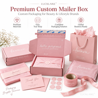 Emballage personnalisé pour soins de la peau, boîte en carton ondulé rose clair avec fermeture éclair auto-adhésive et bande détachable pour l'envoi postal