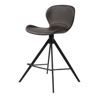 Tabouret de bar à dossier haut pivotant fixe pour usage domestique, style moderne minimaliste, tendance, chaise de table d'îlot, modèle design HD-7229D, mobilier de bar