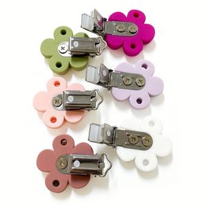 Clips y Cadenas de Silicona para Chupetes, con Diseño de Flores, Masticables, No Tóxicos, para Bebés, 10 Colores, para Accesorios DIY, Venta al Por Mayor - Product Image 4